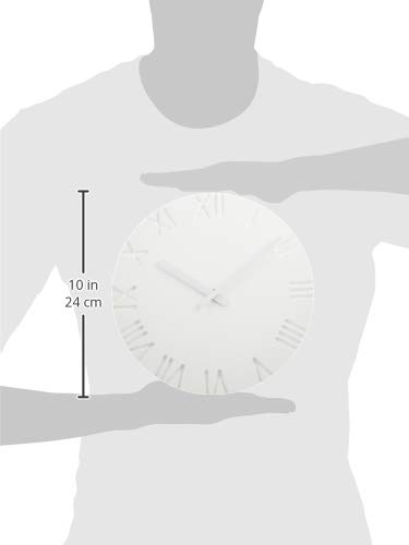 Amazon.co.jp: レムノス 掛け時計 アナログ カーヴド ローマン 白